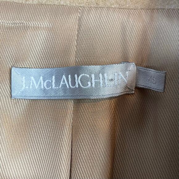 J McLaughlin Lux Wool Cashmere Camel Tan Long Belted Coat Classic Womens XS - Picture 13 of 14